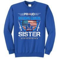 Proud Army National Guard Sister Veteran Us Flag Patriotic Cool Gift Sweatshirt