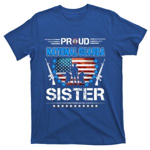 Proud Army National Guard Sister Veteran Us Flag Patriotic Cool Gift T-Shirt