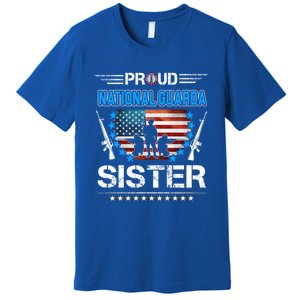 Proud Army National Guard Sister Veteran Us Flag Patriotic Cool Gift Premium T-Shirt