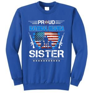 Proud Army National Guard Sister Veteran Us Flag Patriotic Cool Gift Tall Sweatshirt