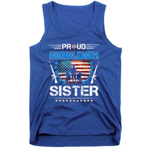 Proud Army National Guard Sister Veteran Us Flag Patriotic Cool Gift Tank Top