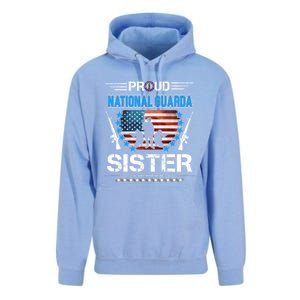 Proud Army National Guard Sister Veteran Us Flag Patriotic Cool Gift Unisex Surf Hoodie