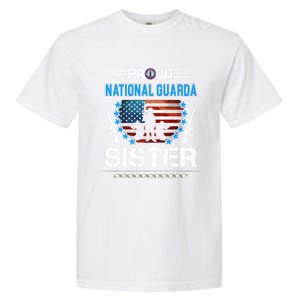 Proud Army National Guard Sister Veteran Us Flag Patriotic Cool Gift Garment-Dyed Heavyweight T-Shirt