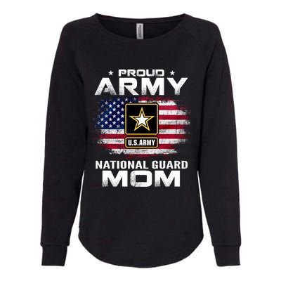 Proud Army National Guard Mom With American Flag Gift Cool Gift Womens California Wash Sweatshirt