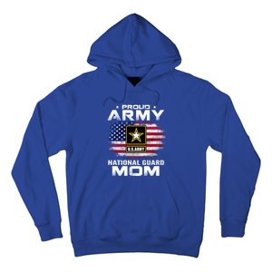 Proud Army National Guard Mom With American Flag Gift Cool Gift Hoodie