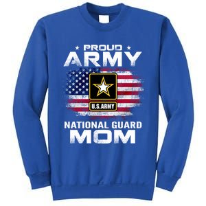 Proud Army National Guard Mom With American Flag Gift Cool Gift Sweatshirt