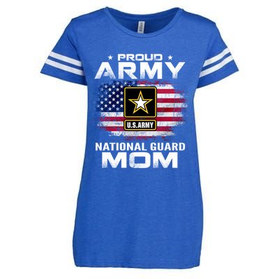 Proud Army National Guard Mom With American Flag Gift Cool Gift Enza Ladies Jersey Football T-Shirt