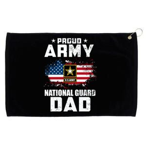 Proud Army National Guard Dad With American Flag Gift Grommeted Golf Towel