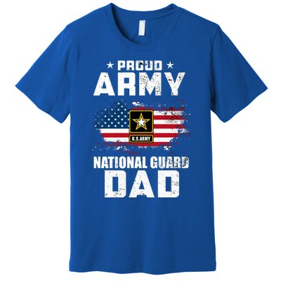 Proud Army National Guard Dad With American Flag Gift Premium T-Shirt