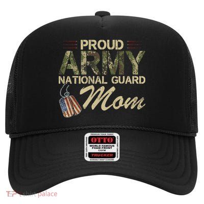 Proud Army National Guard Mom Mothers Day High Crown Mesh Back Trucker Hat