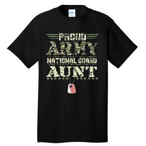 Proud Army National Guard Aunt USA Military Veteran Tall T-Shirt