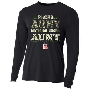 Proud Army National Guard Aunt USA Military Veteran Cooling Performance Long Sleeve Crew