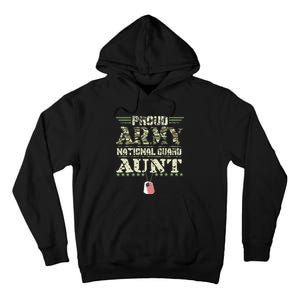 Proud Army National Guard Aunt USA Military Veteran Tall Hoodie