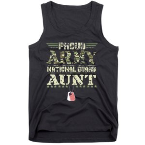 Proud Army National Guard Aunt USA Military Veteran Tank Top