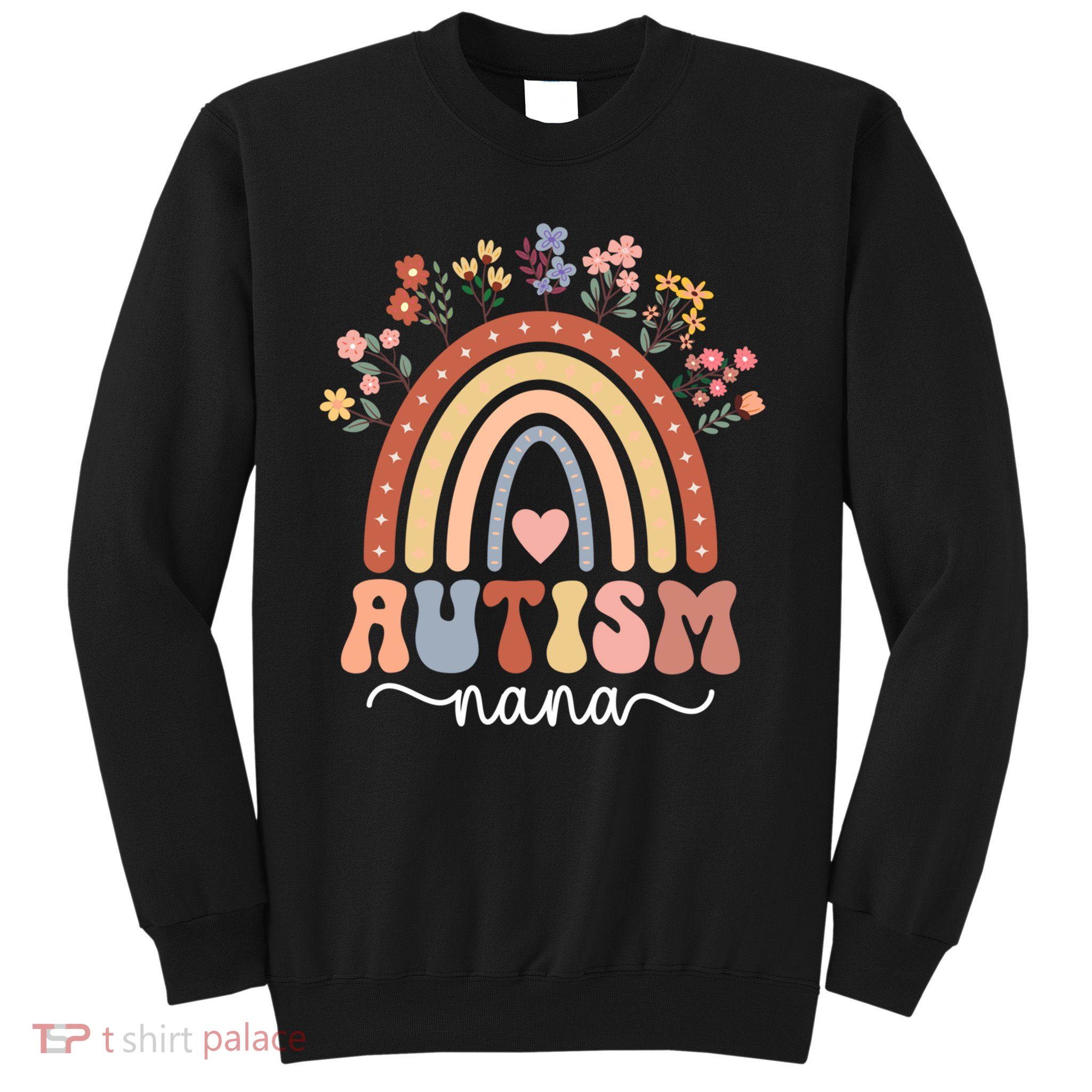 proud autism nana rainbow autism warrior nana grandma gift Sweatshirt