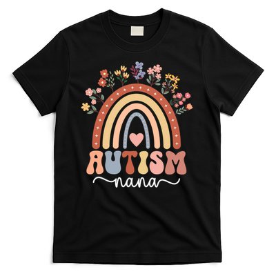 proud autism nana rainbow autism warrior nana grandma gift T-Shirt