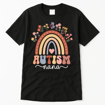 proud autism nana rainbow autism warrior nana grandma gift Tall T-Shirt