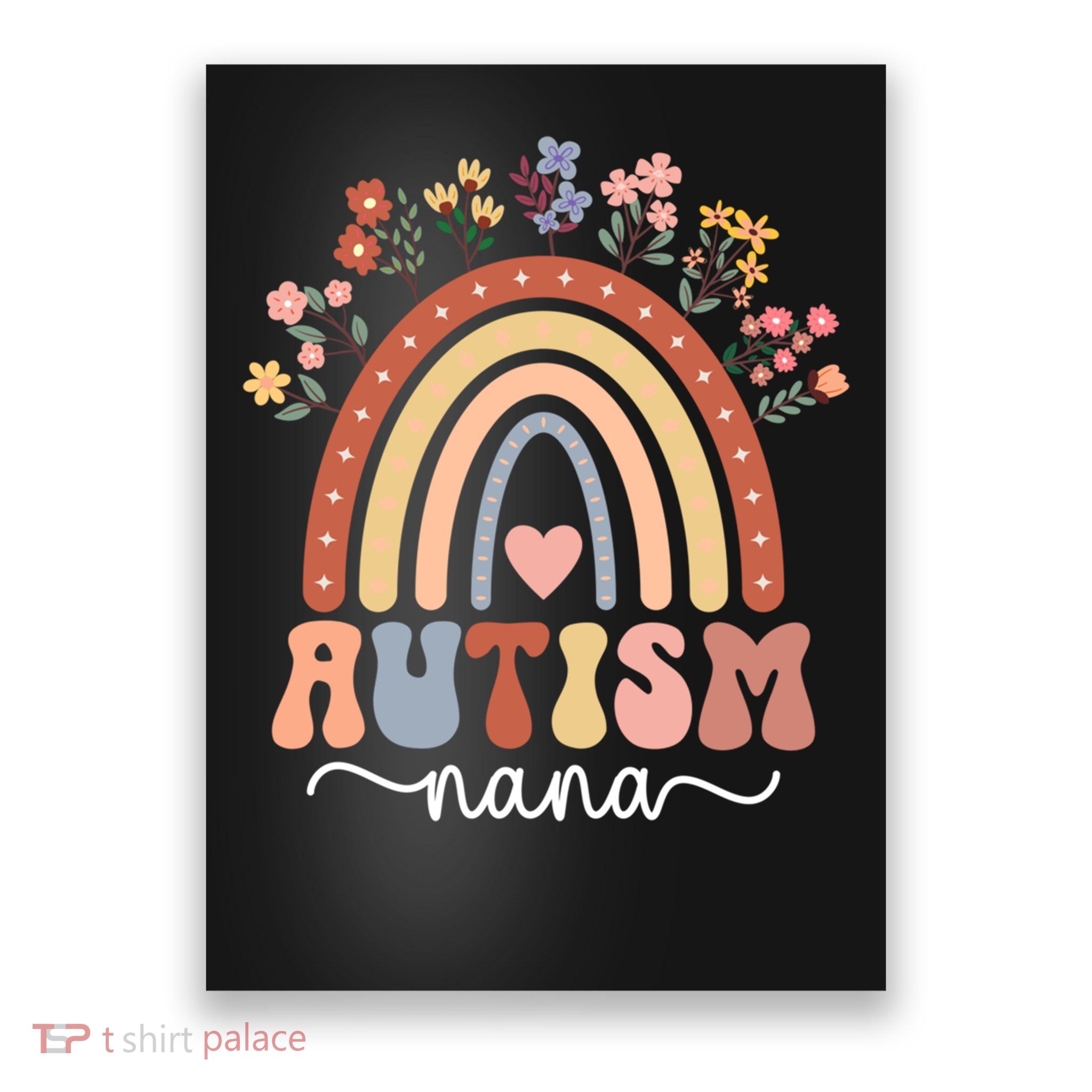 proud autism nana rainbow autism warrior nana grandma gift Poster