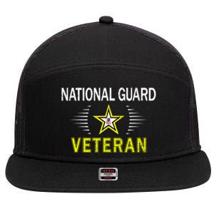 Proud Army National Guard Veteran 7 Panel Mesh Trucker Snapback Hat