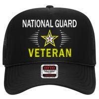 Proud Army National Guard Veteran High Crown Mesh Back Trucker Hat