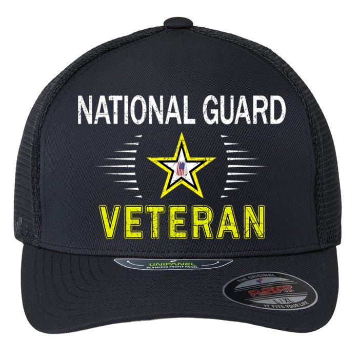 Proud Army National Guard Veteran Flexfit Unipanel Trucker Cap