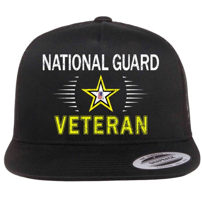 Proud Army National Guard Veteran Flat Bill Trucker Hat