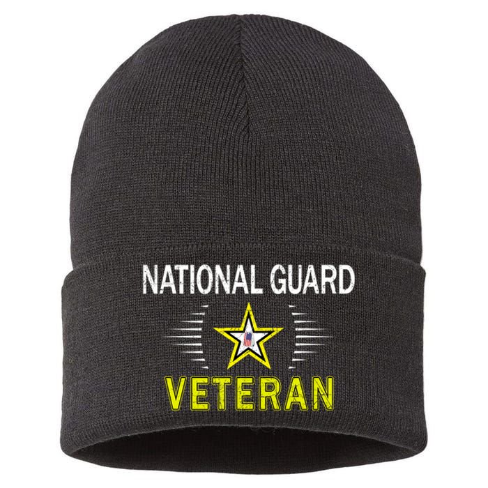 Proud Army National Guard Veteran Sustainable Knit Beanie