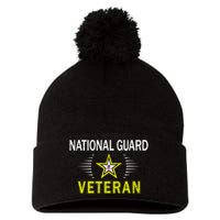 Proud Army National Guard Veteran Pom Pom 12in Knit Beanie