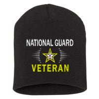 Proud Army National Guard Veteran Short Acrylic Beanie