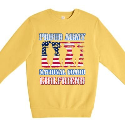 Proud Army National Guard Friend Vintage Military Army Funny Gift Premium Crewneck Sweatshirt