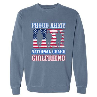 Proud Army National Guard Friend Vintage Military Army Funny Gift Garment-Dyed Sweatshirt