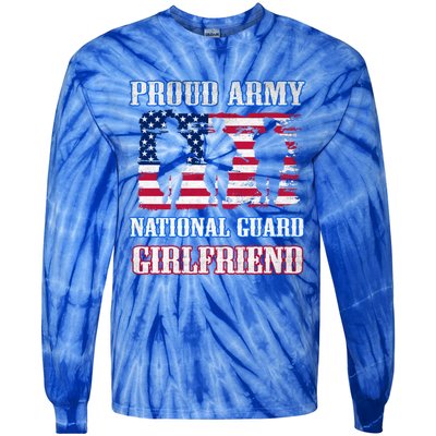 Proud Army National Guard Friend Vintage Military Army Funny Gift Tie-Dye Long Sleeve Shirt