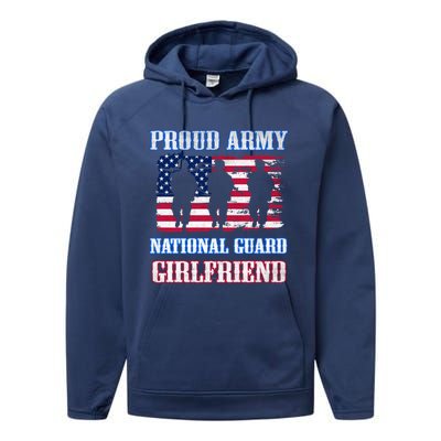 Proud Army National Guard Friend Vintage Military Army Funny Gift Performance Fleece Hoodie