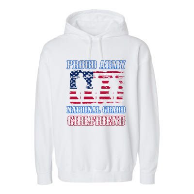 Proud Army National Guard Friend Vintage Military Army Funny Gift Garment-Dyed Fleece Hoodie