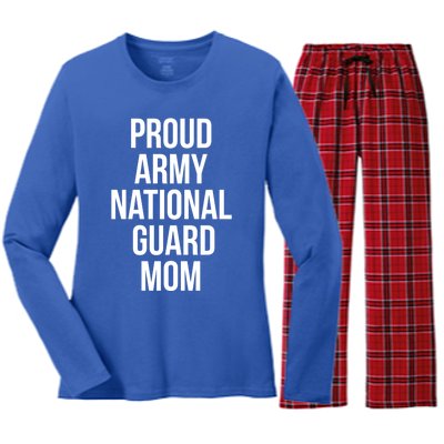 Proud Army National Guard Mom Gift Women's Long Sleeve Flannel Pajama Set 