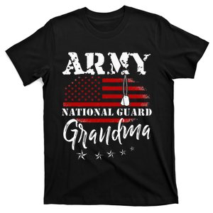 Proud Army National Guard Grandma US Flag Tees US Military T-Shirt