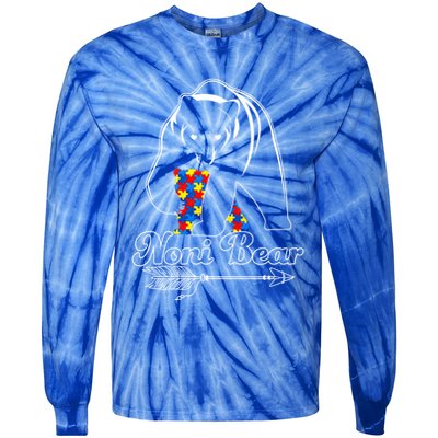 Proud Autism Noni Bear Autism Awareness Autistic Support Gift Tie-Dye Long Sleeve Shirt