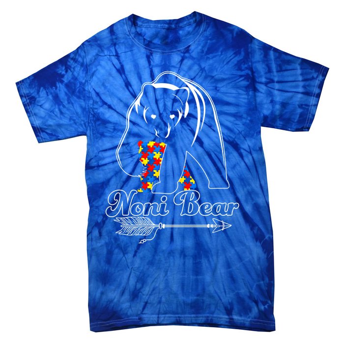 Proud Autism Noni Bear Autism Awareness Autistic Support Gift Tie-Dye T-Shirt