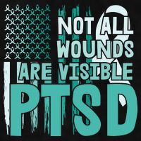 PTSD Awareness Not All Wounds Are Visible Ladies PosiCharge Tri-Blend Wicking Tank