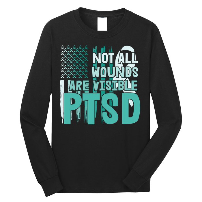 PTSD Awareness Not All Wounds Are Visible Long Sleeve Shirt
