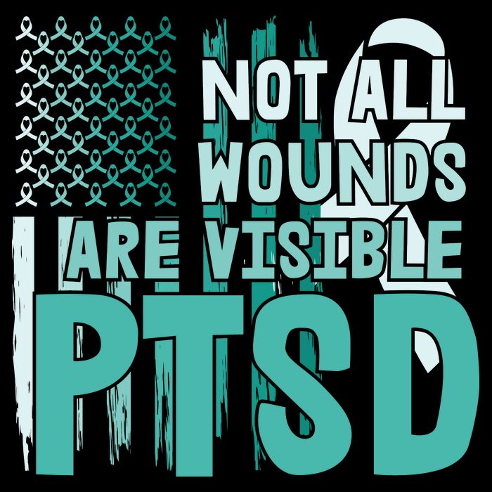 PTSD Awareness Not All Wounds Are Visible Backpack
