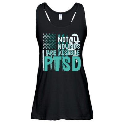 PTSD Awareness Not All Wounds Are Visible Ladies Essential Flowy Tank