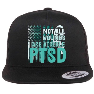 PTSD Awareness Not All Wounds Are Visible Flatbill Hat