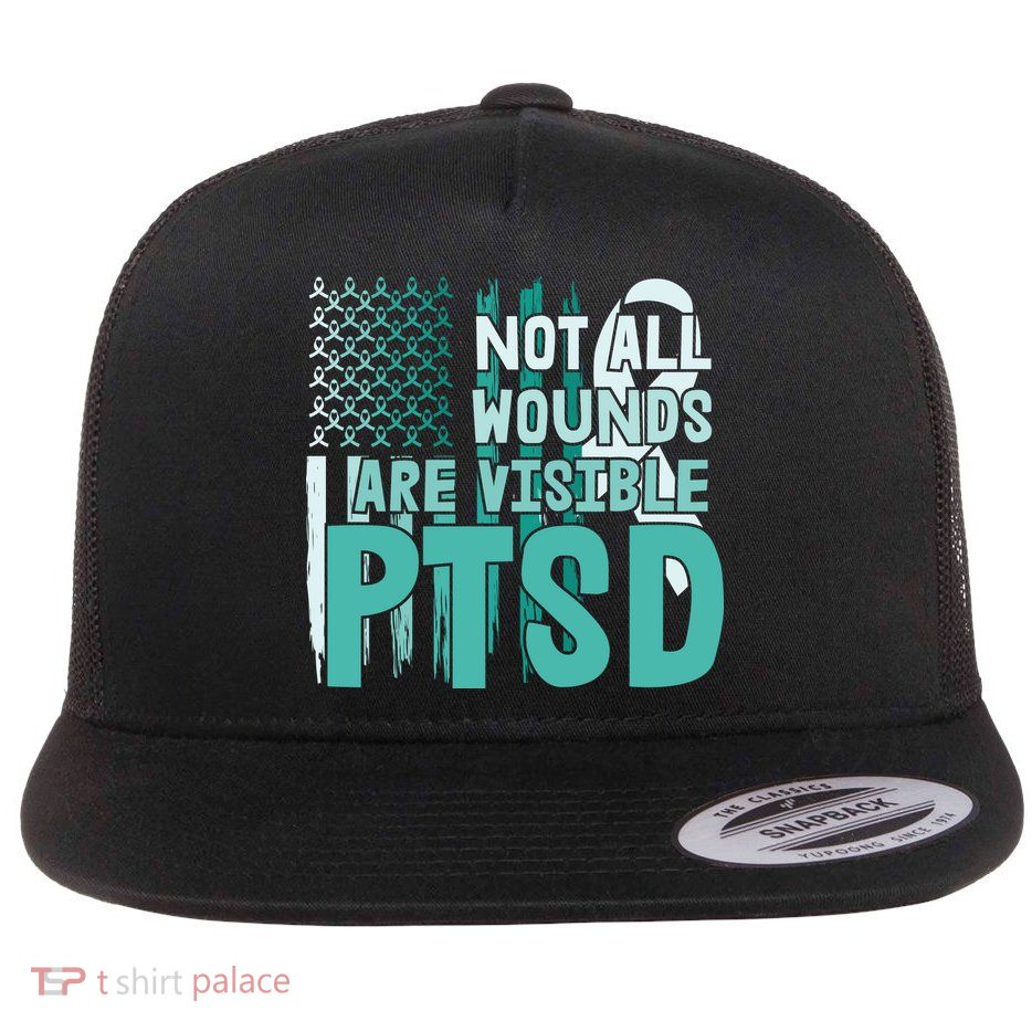 PTSD Awareness Not All Wounds Are Visible Flatbill Hat