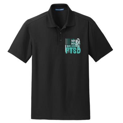 PTSD Awareness Not All Wounds Are Visible Dry Zone Grid Polo