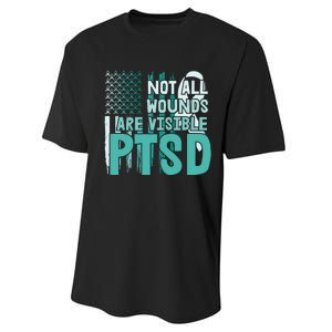 PTSD Awareness Not All Wounds Are Visible Performance Sprint T-Shirt