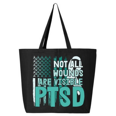 PTSD Awareness Not All Wounds Are Visible 25L Jumbo Tote