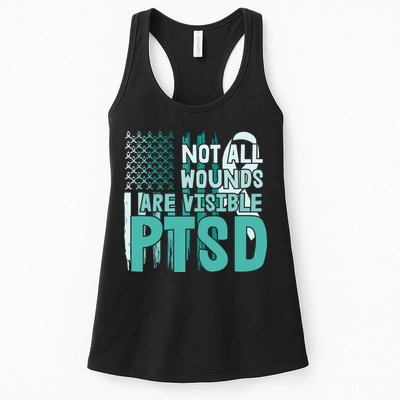 PTSD Awareness Not All Wounds Are Visible Womens Tank Top