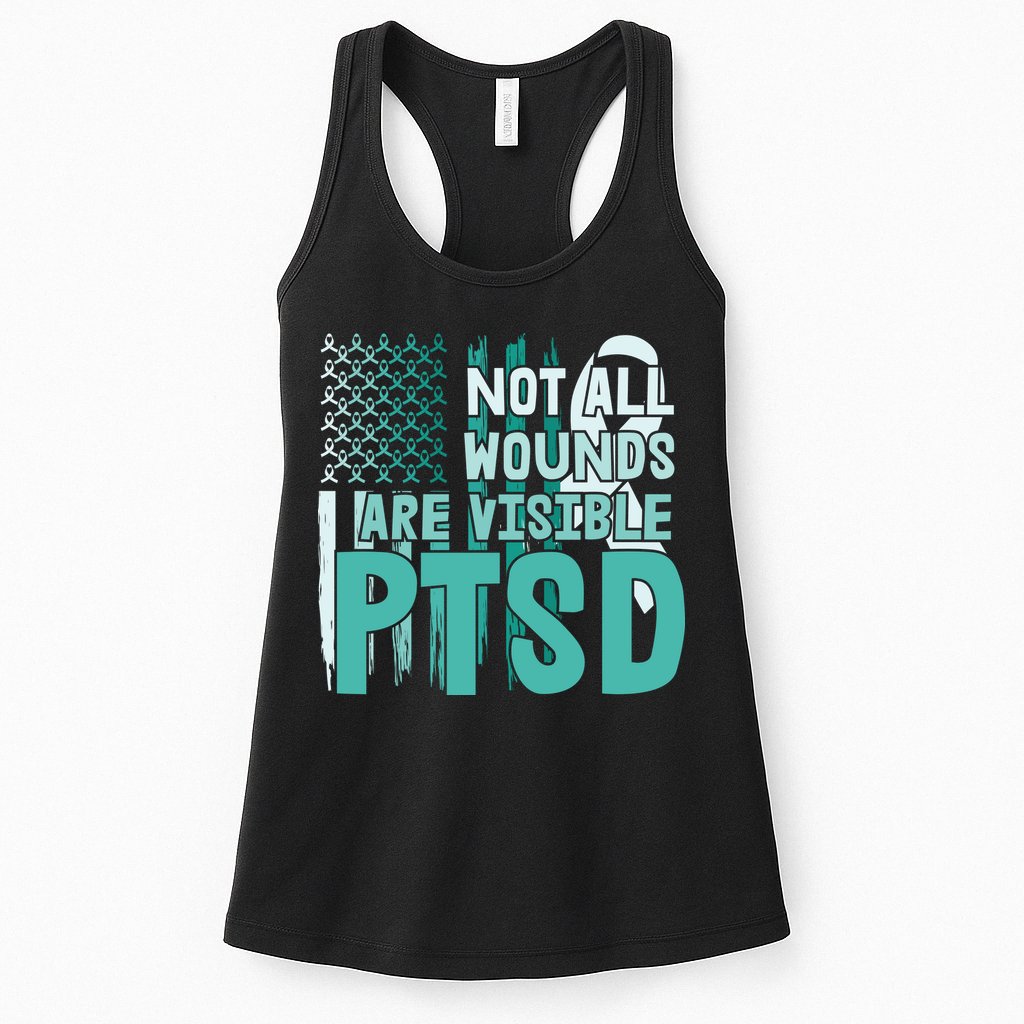 PTSD Awareness Not All Wounds Are Visible Womens Tank Top