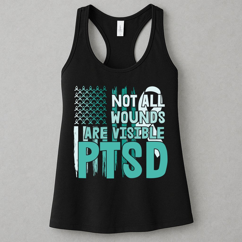 PTSD Awareness Not All Wounds Are Visible Womens Tank Top